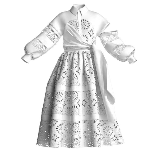 Rosa Midi Wrap Shirt Dress