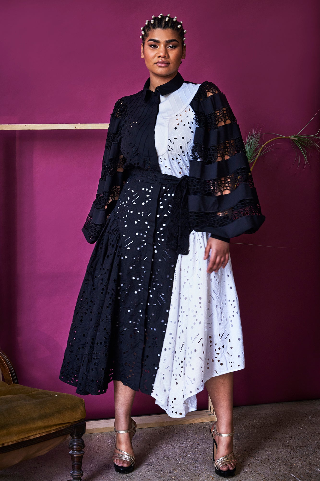 broderie anglaise shirt dress GANNI