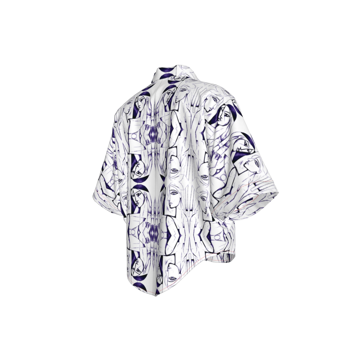 Mwezi Cropped Kimono Sleeve Blouse