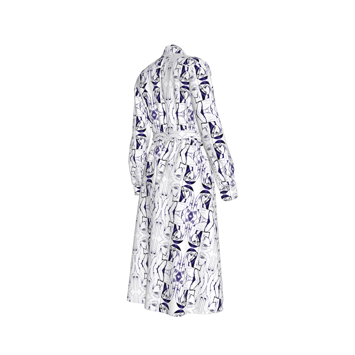Malaika Belted Linen Shirt Dress