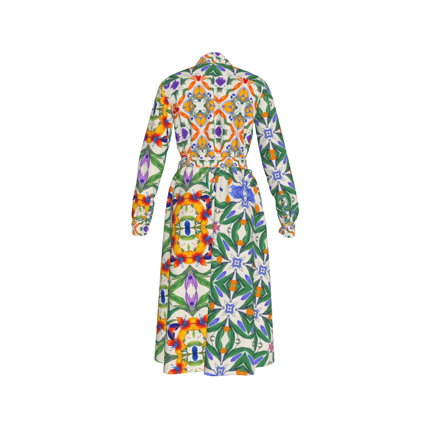 Malaika Belted Linen Shirt Dress