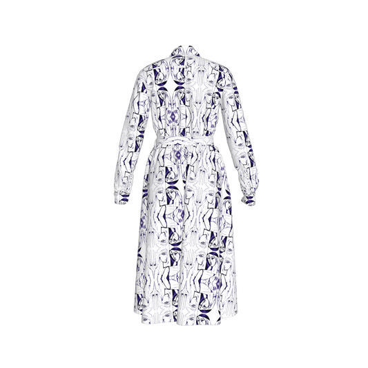 Malaika Belted Linen Shirt Dress