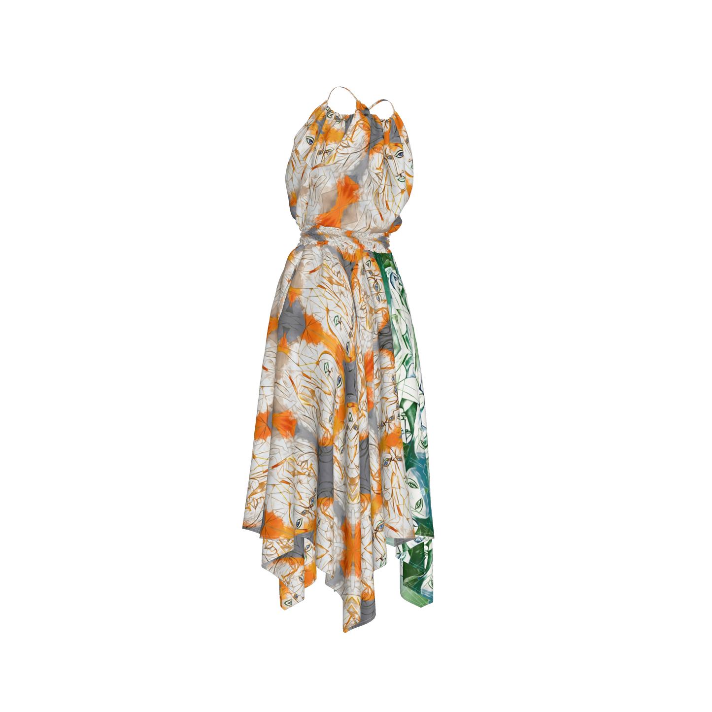 Rani Blouson Silk Dress