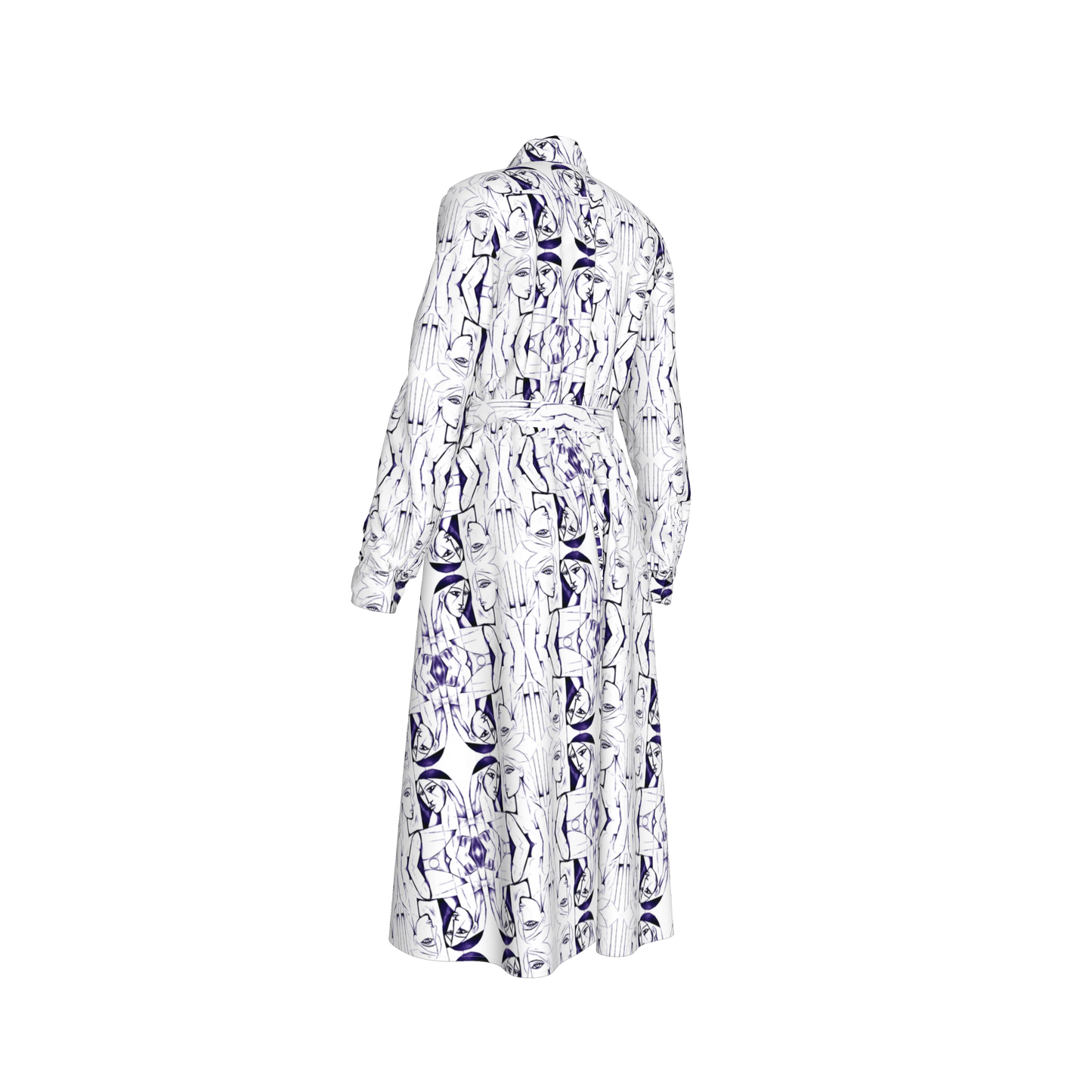 Malaika Belted Linen Shirt Dress