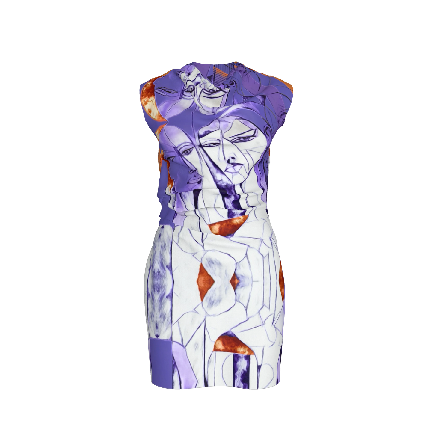 Nala Cowl Neck Silk Mini Dress