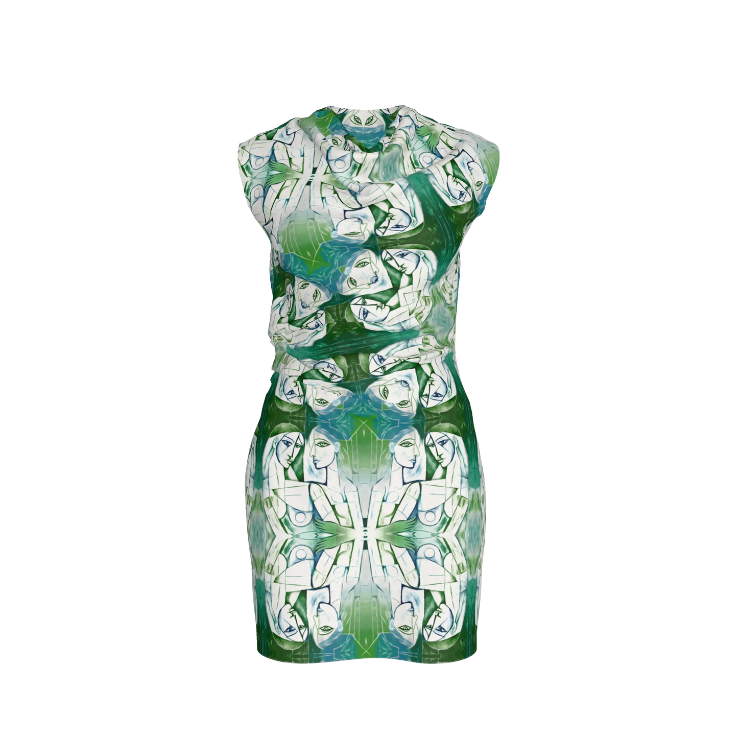 Nala Cowl Neck Silk Mini Dress