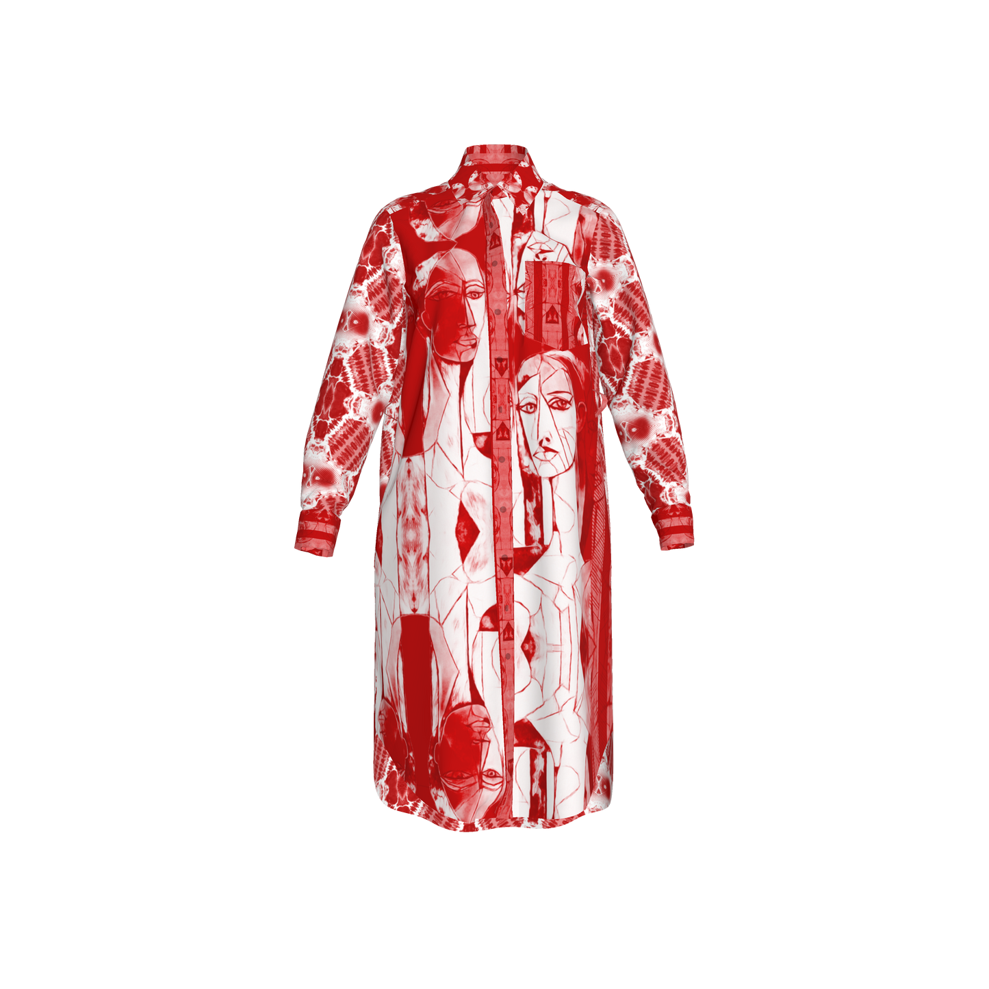 Mrembo Long Sleeve Linen Shirt Dress