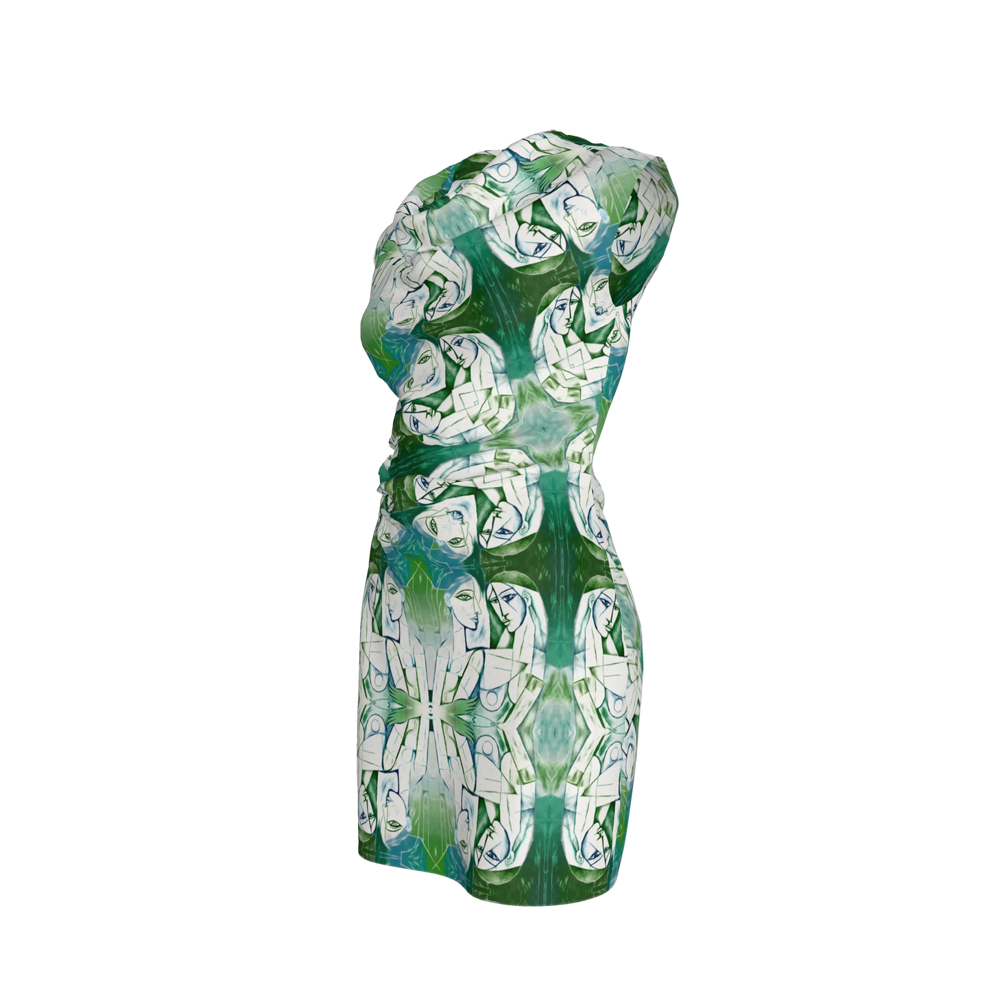 Nala Cowl Neck Silk Mini Dress