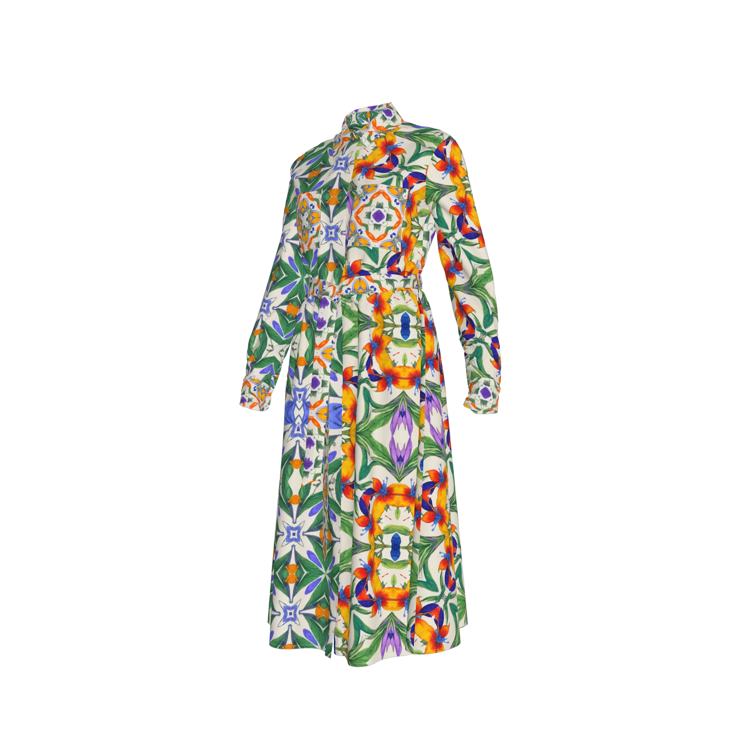 Malaika Belted Linen Shirt Dress