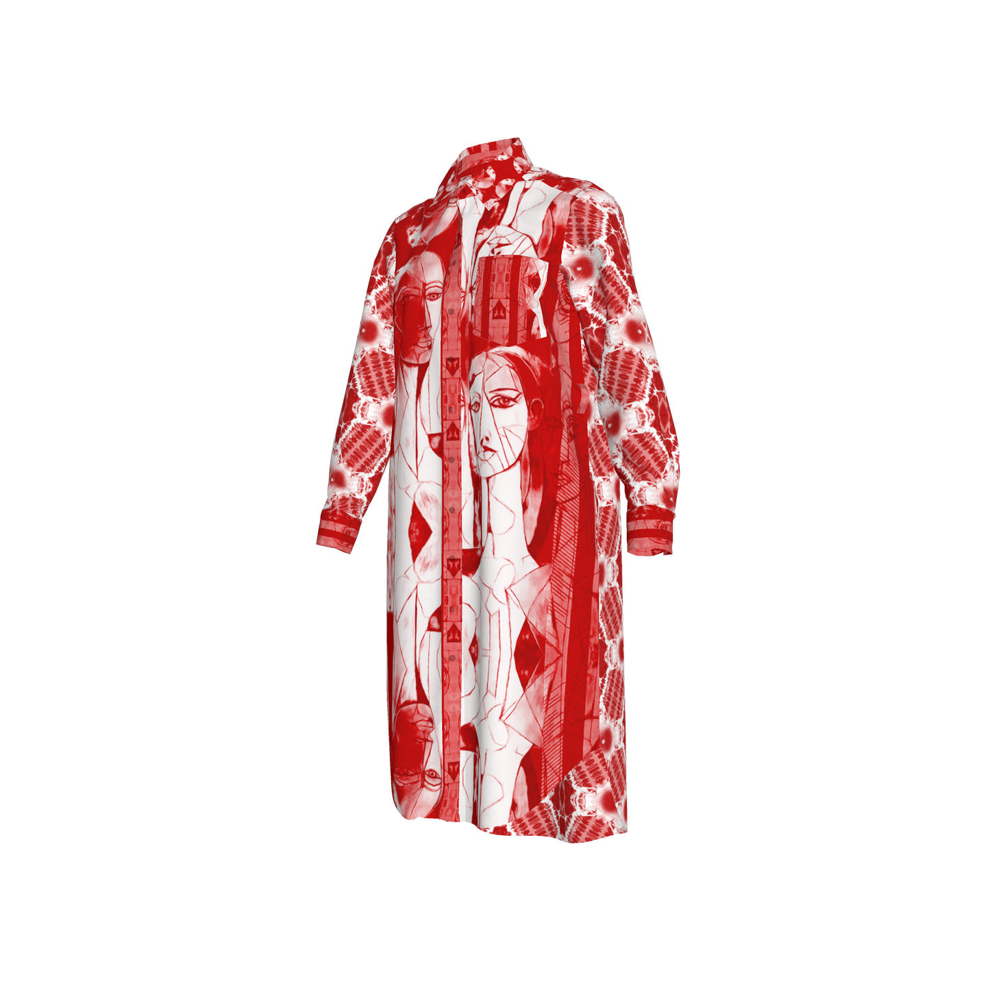Mrembo Long Sleeve Linen Shirt Dress