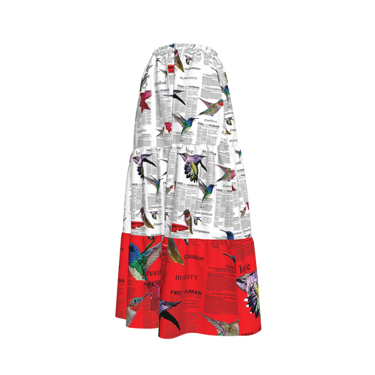 Nyota Silk Prairie Skirt