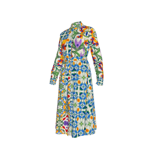 Malaika Belted Linen Shirt Dress