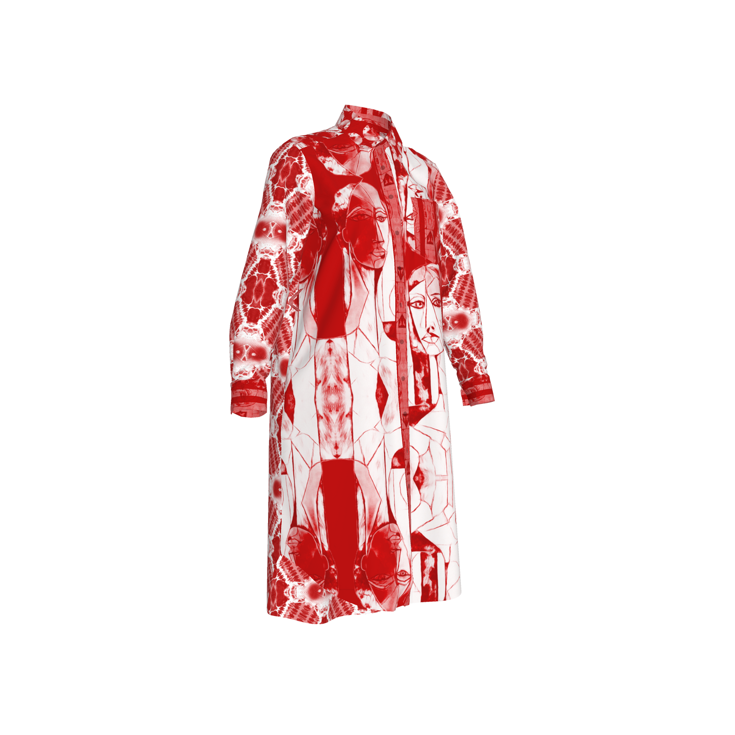Mrembo Long Sleeve Linen Shirt Dress