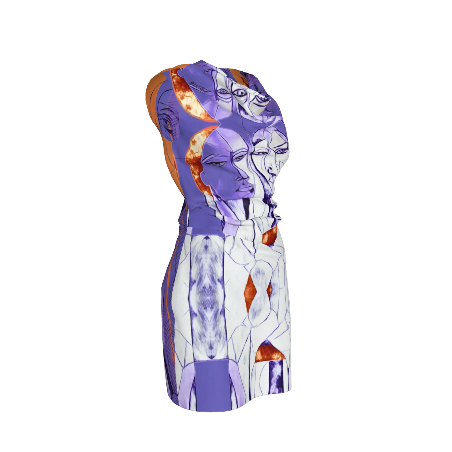 Nala Cowl Neck Silk Mini Dress