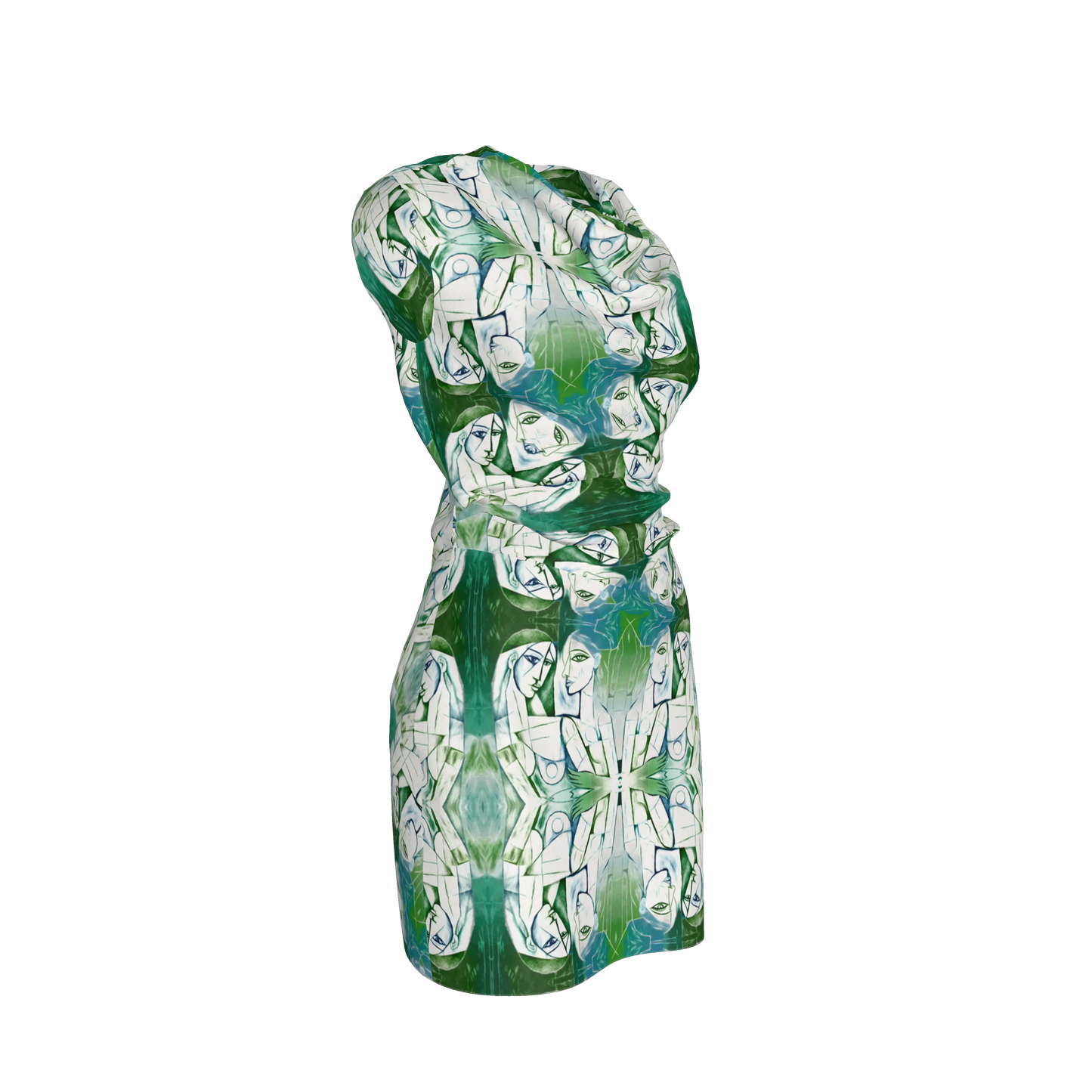 Nala Cowl Neck Silk Mini Dress