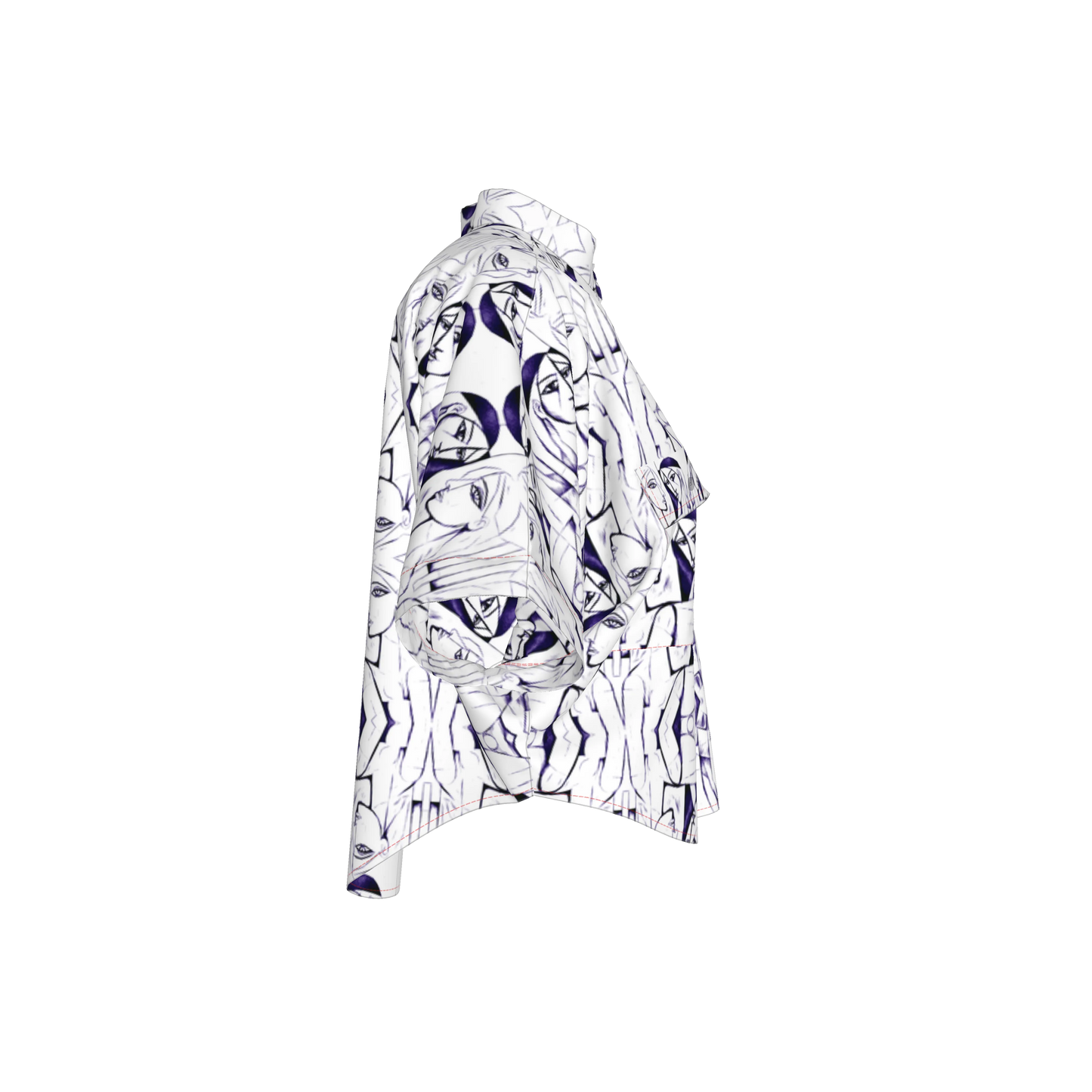Mwezi Cropped Kimono Sleeve Blouse