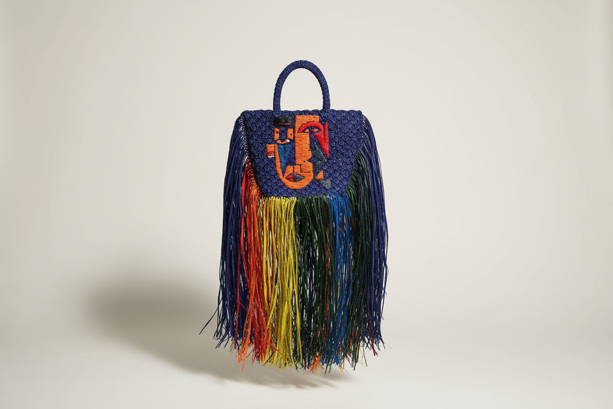 Tantara Woven Fringe Bag