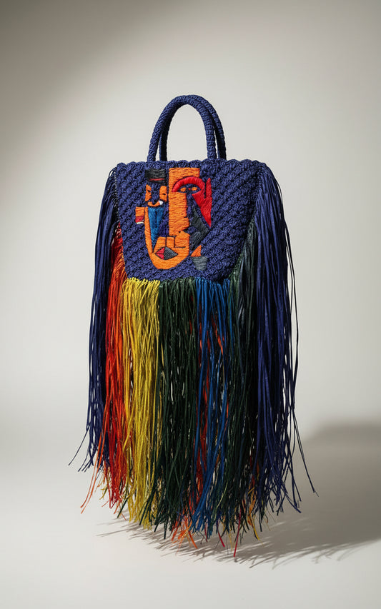Tantara Woven Fringe Bag