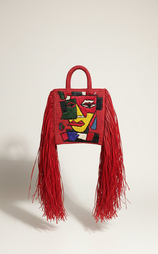Razana Woven Fringe Bag