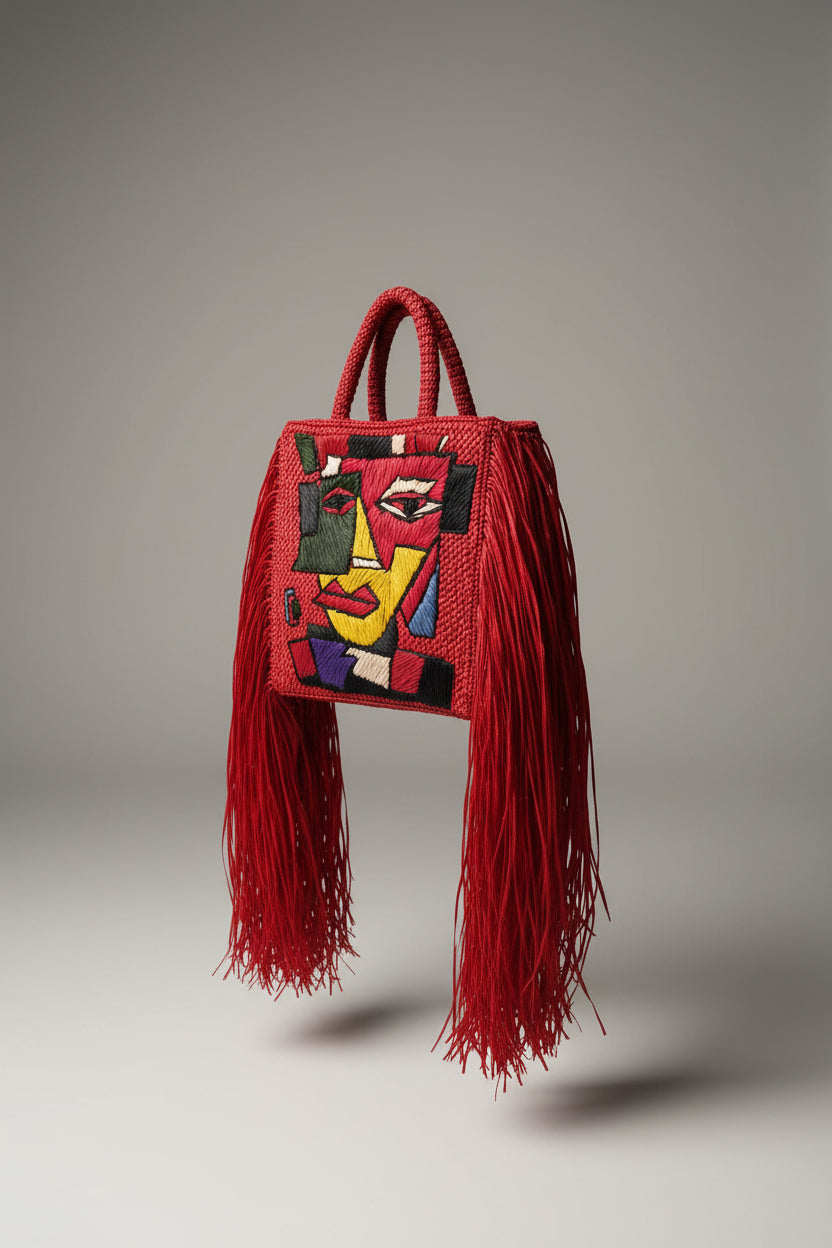 Razana Woven Fringe Bag