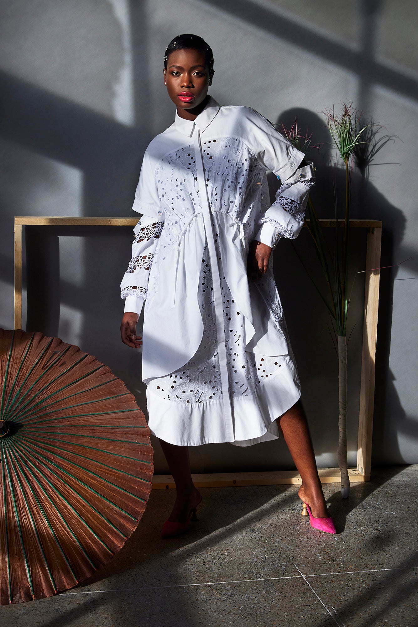 Collette Draped Shirt Dress