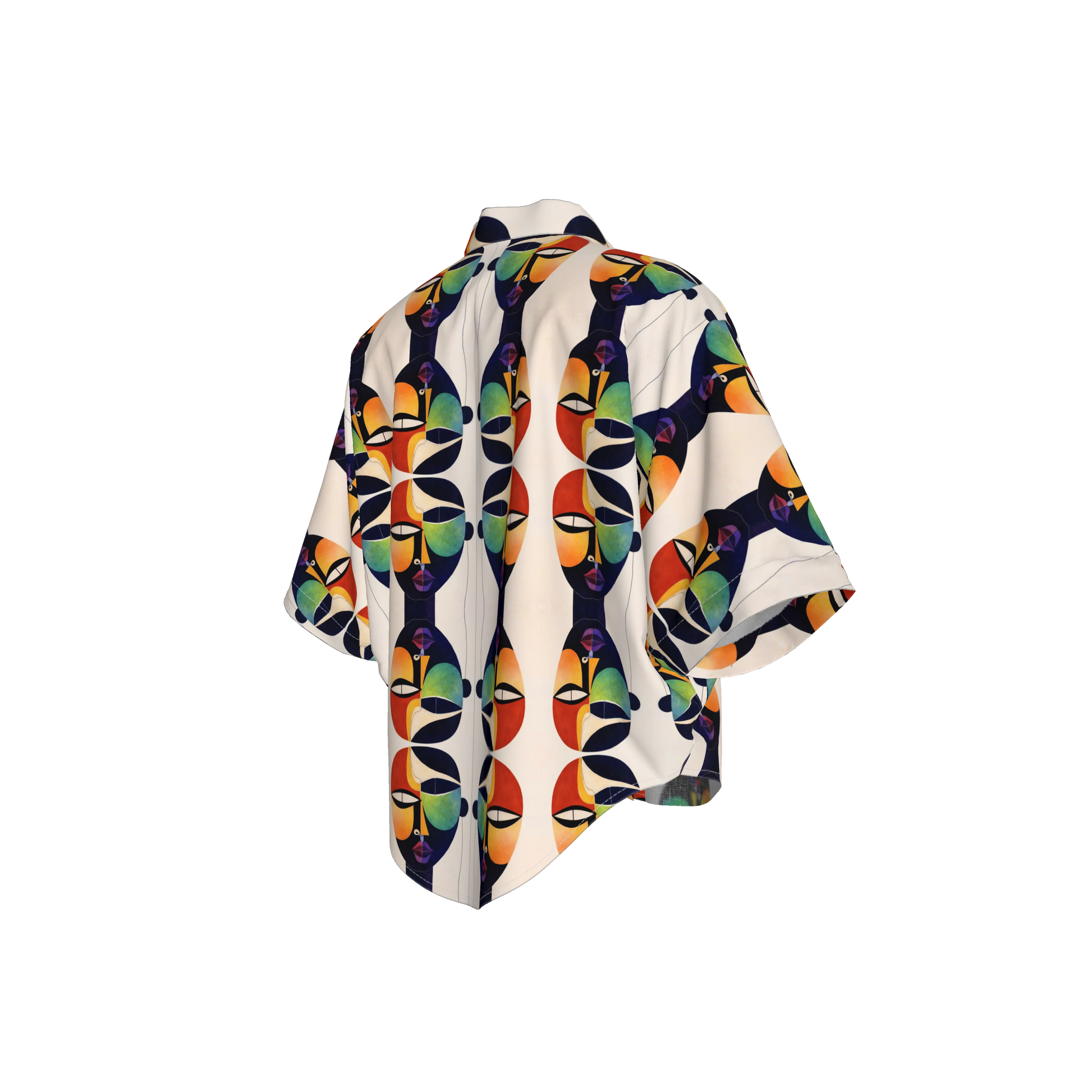 Mwezi Cropped Kimono Sleeve Shirt