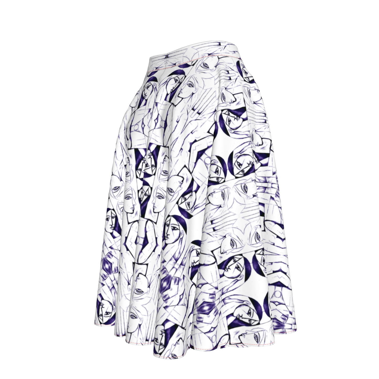 Rona Midi Linen Circle Skirt