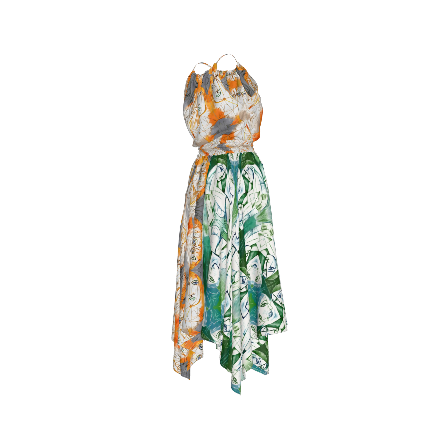 Rani Blouson Silk Dress