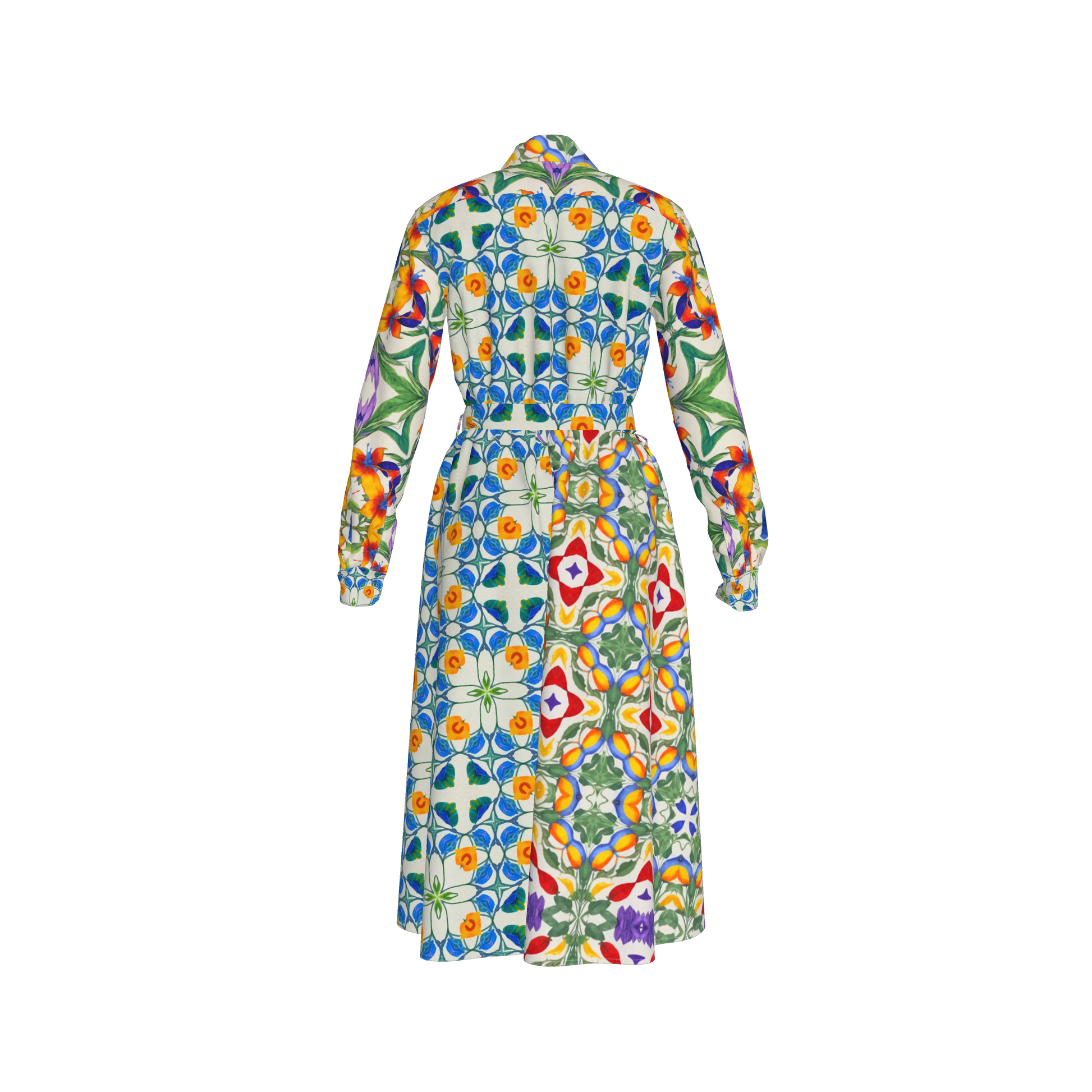 Malaika Belted Linen Shirt Dress