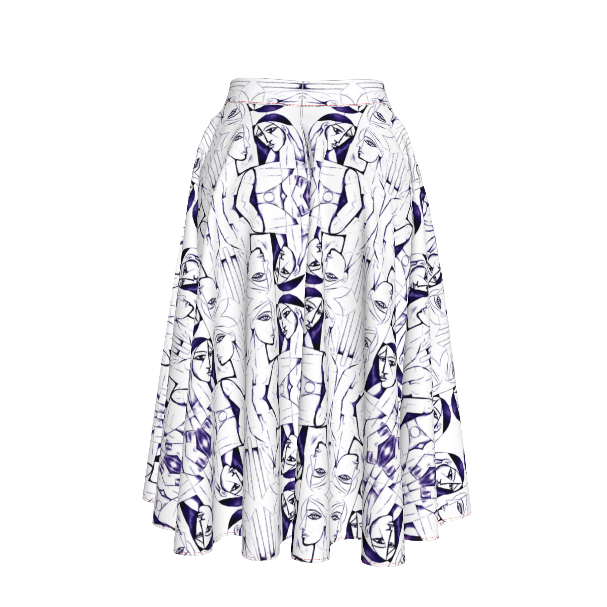 Rona Midi Linen Circle Skirt