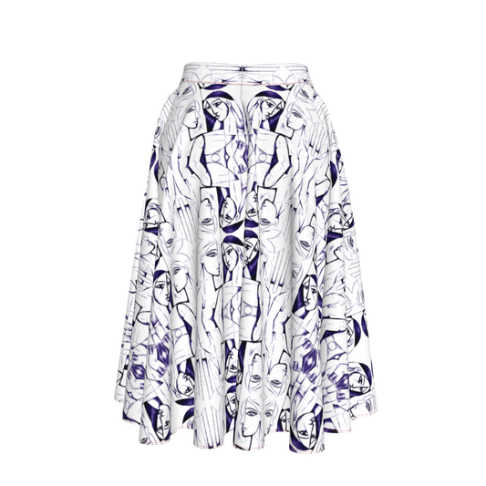 Rona Midi Linen Circle Skirt