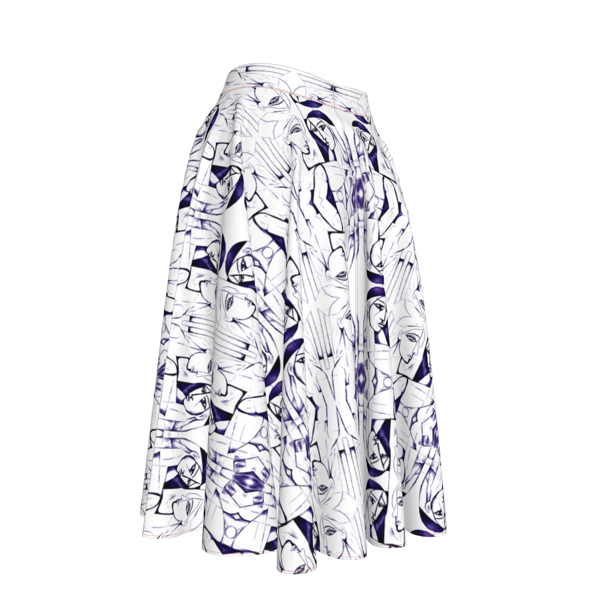 Rona Midi Linen Circle Skirt