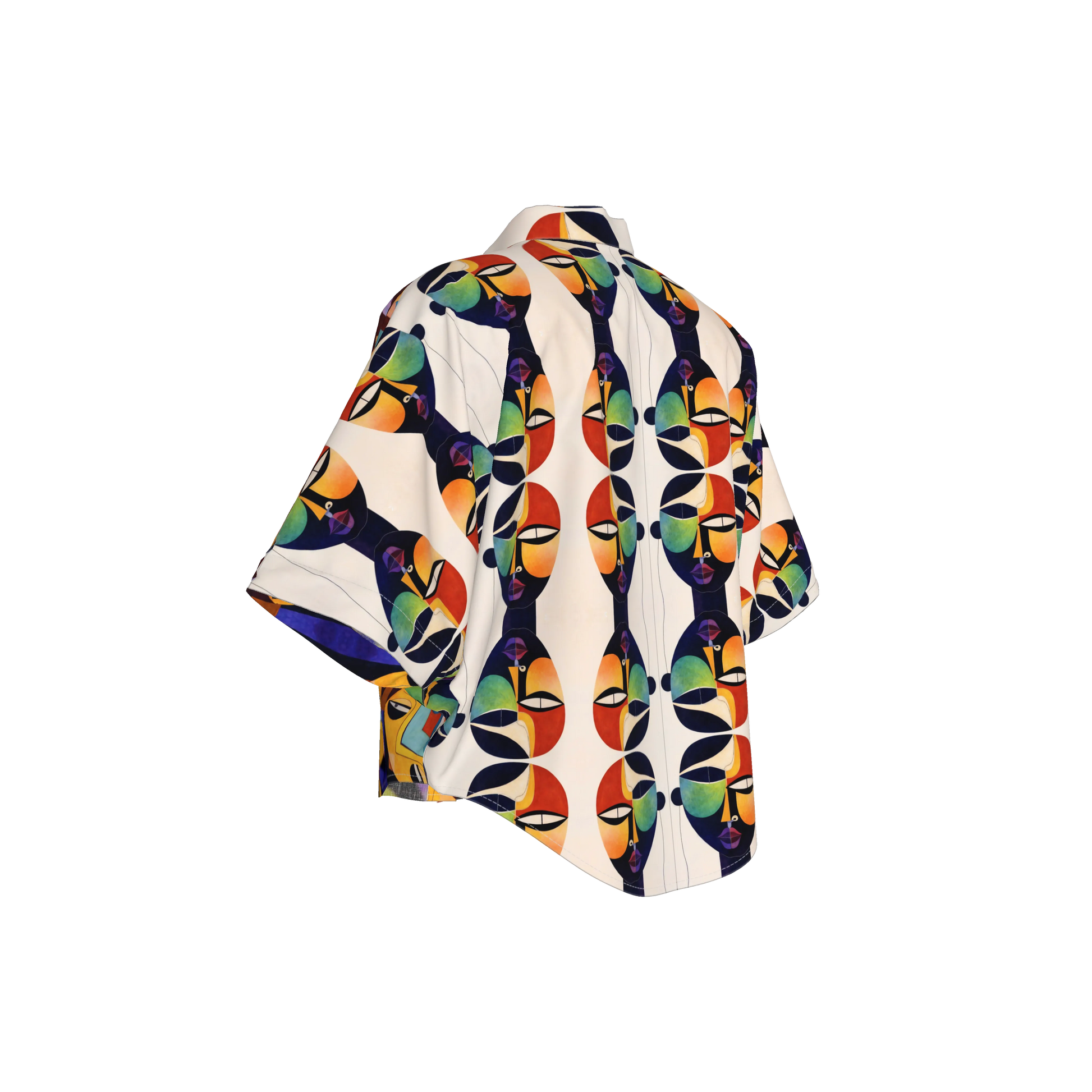 Mwezi Cropped Kimono Sleeve Shirt