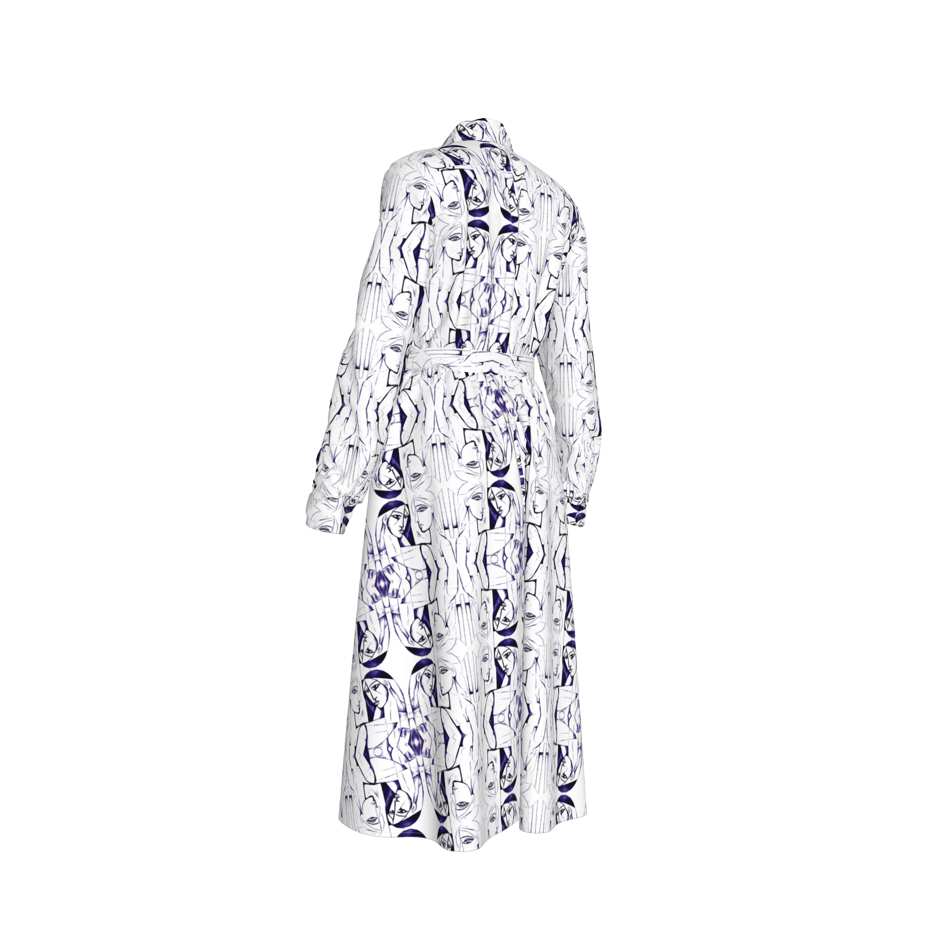 Malaika Belted Linen Shirt Dress