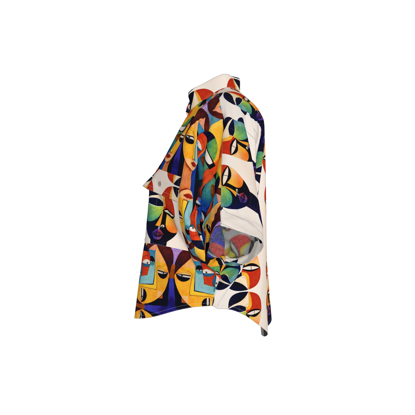 Mwezi Cropped Kimono Sleeve Shirt