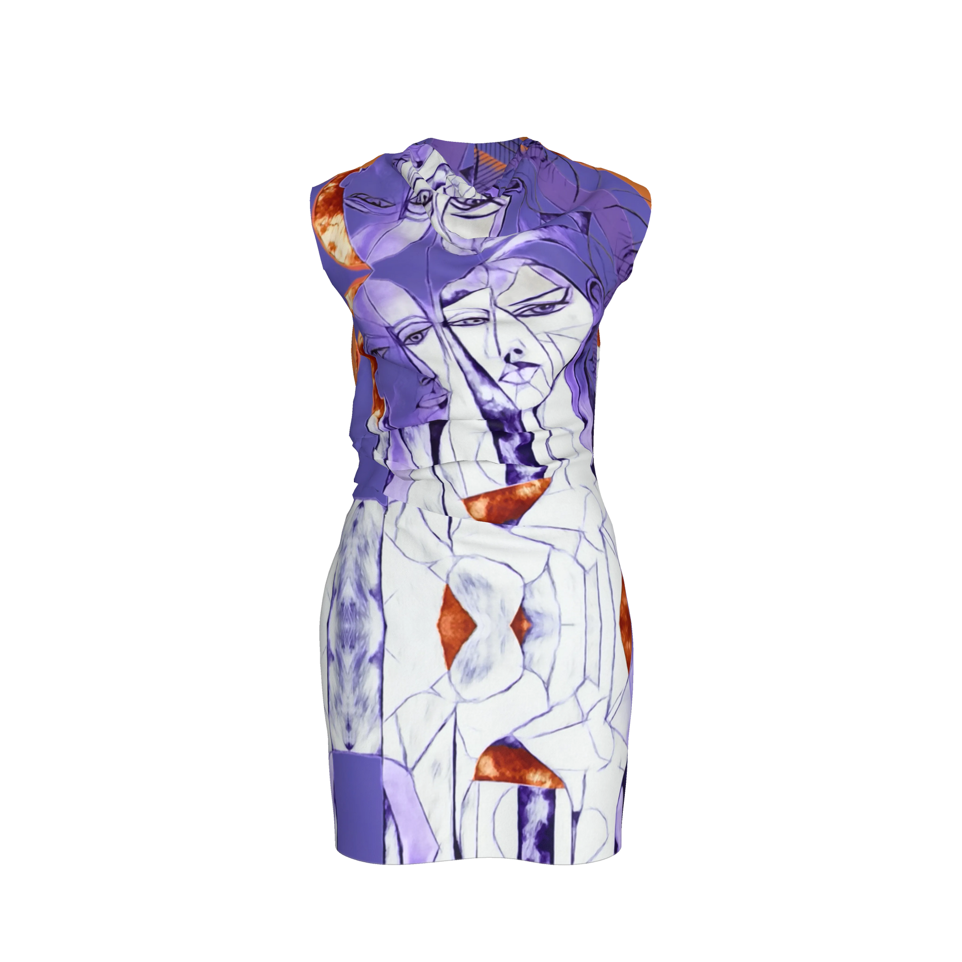 Nala Cowl Neck Silk Mini Dress