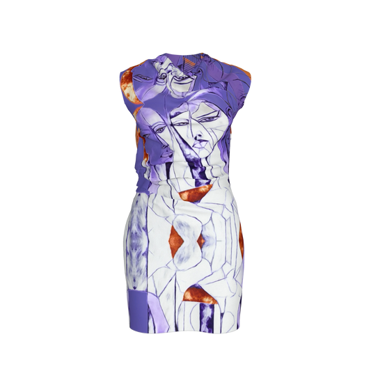 Nala Cowl Neck Silk Mini Dress