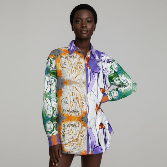 Waridi Oversized Silk Shirt