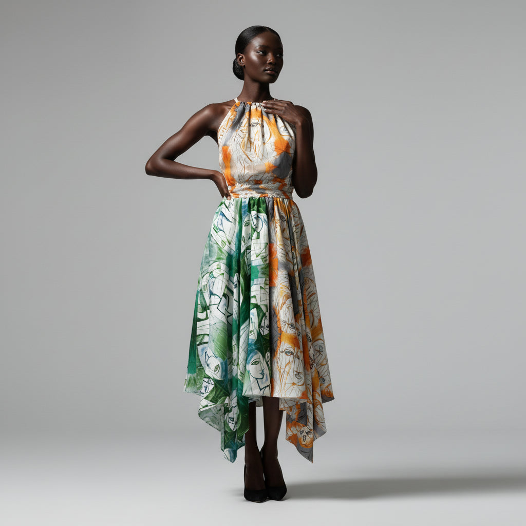 Rani Blouson Silk Dress