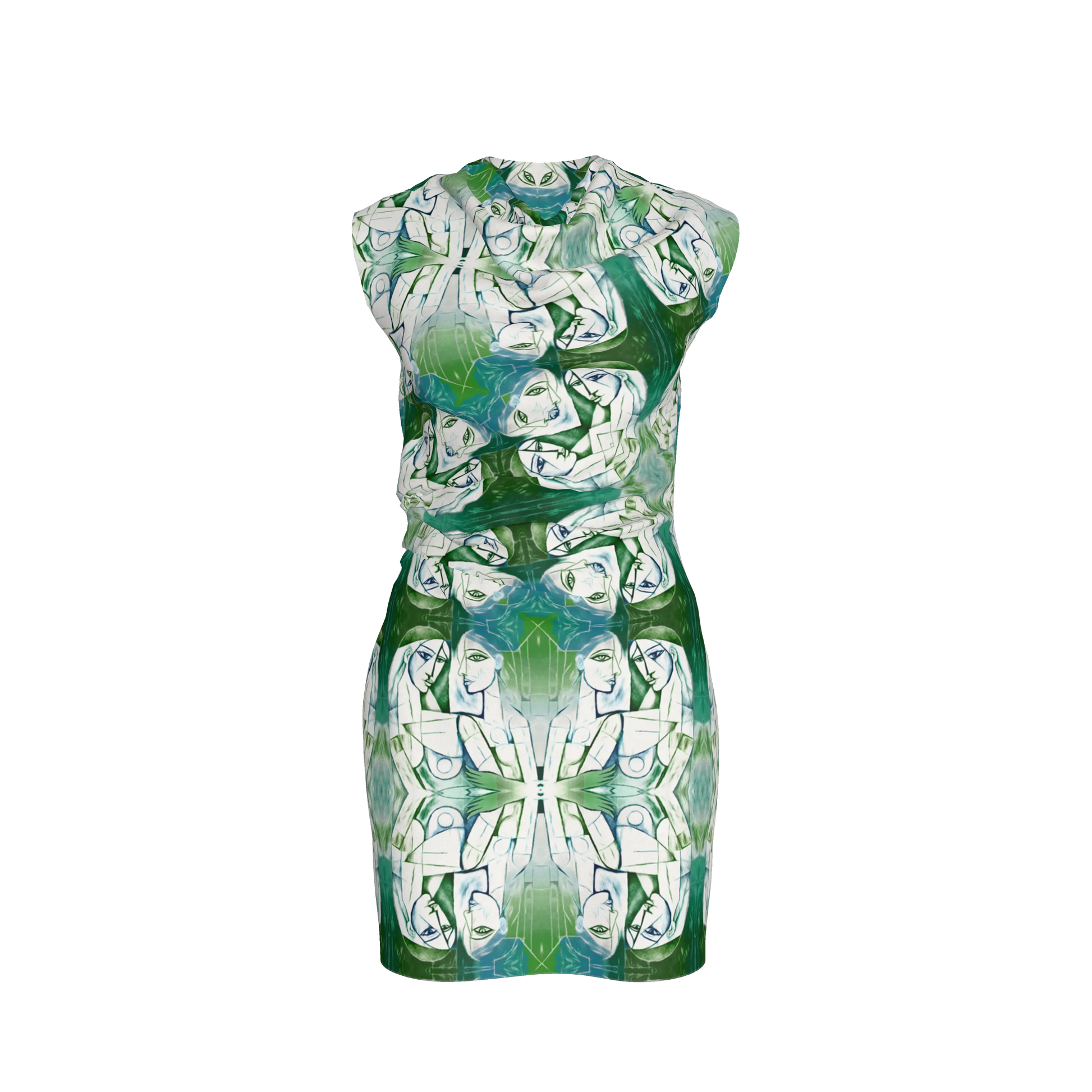 Nala Cowl Neck Silk Mini Dress