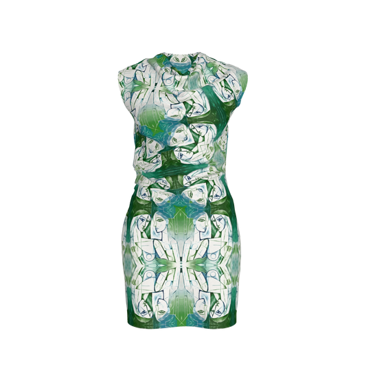 Nala Cowl Neck Silk Mini Dress