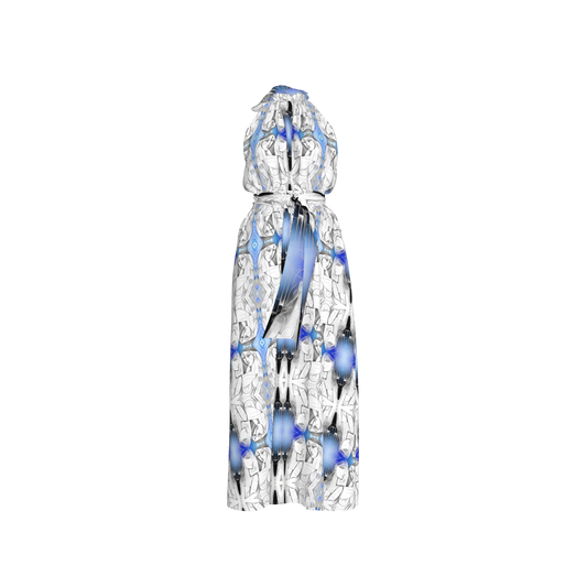 Aziza Silk Halter Maxi Dress