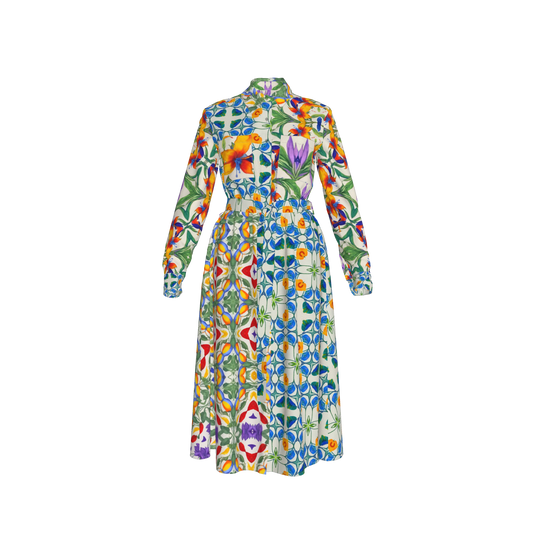 Malaika Belted Linen Shirt Dress