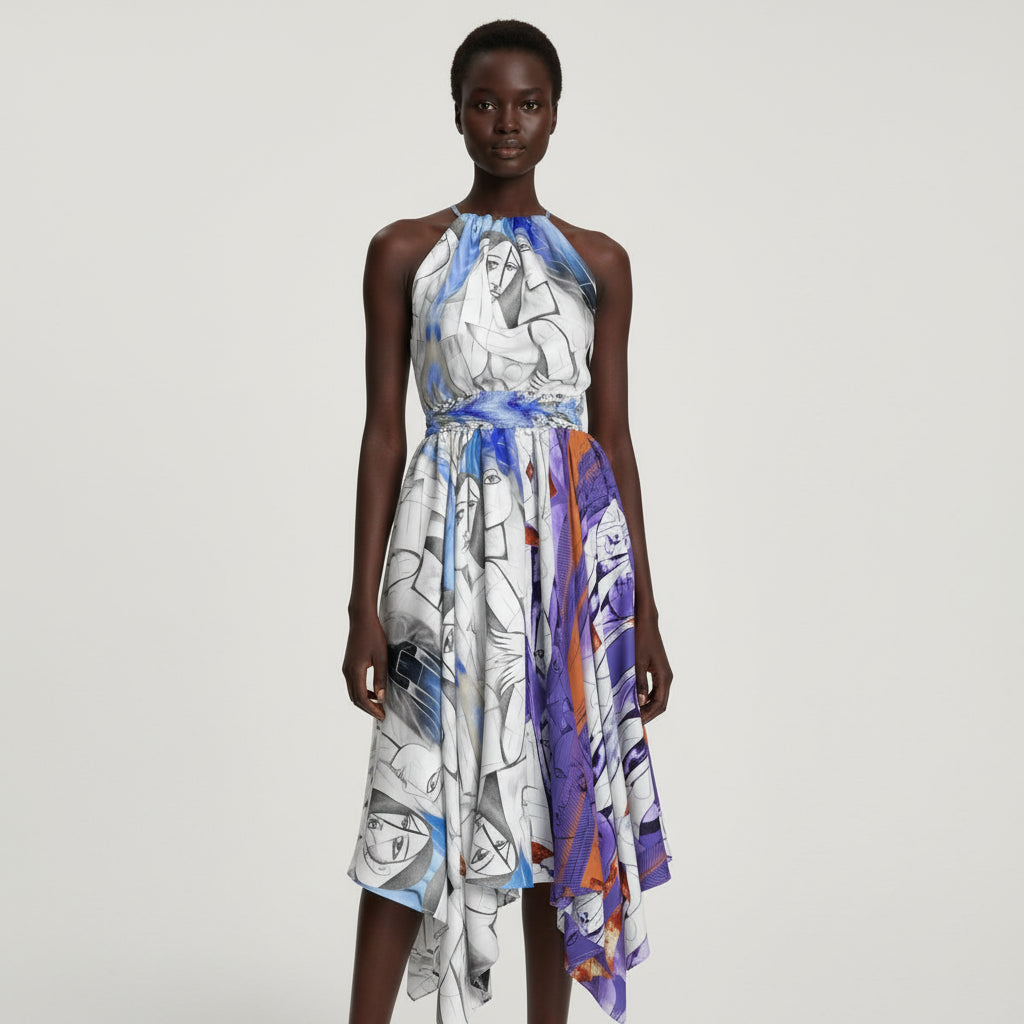 Rani Blouson Silk Dress