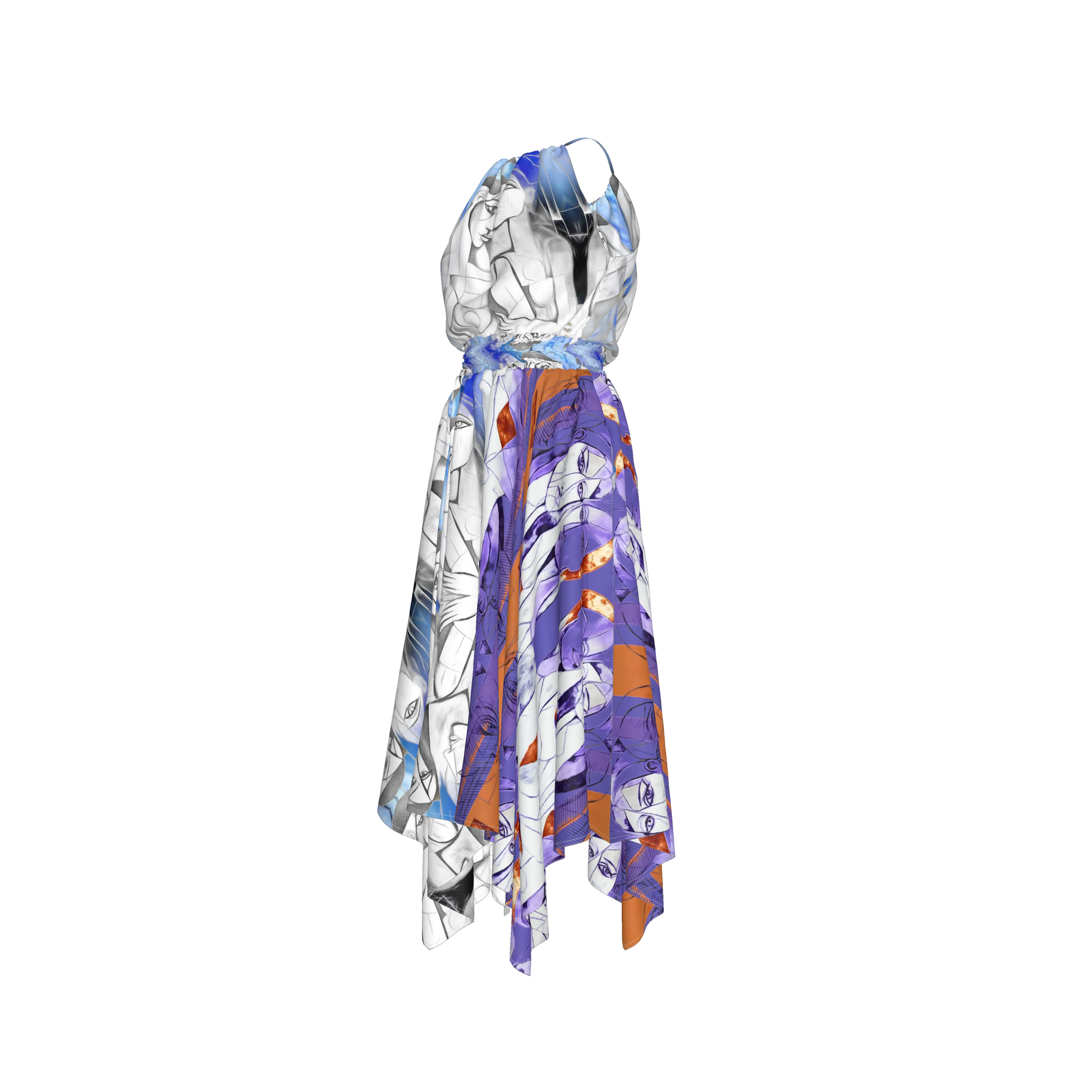 Rani Blouson Silk Dress