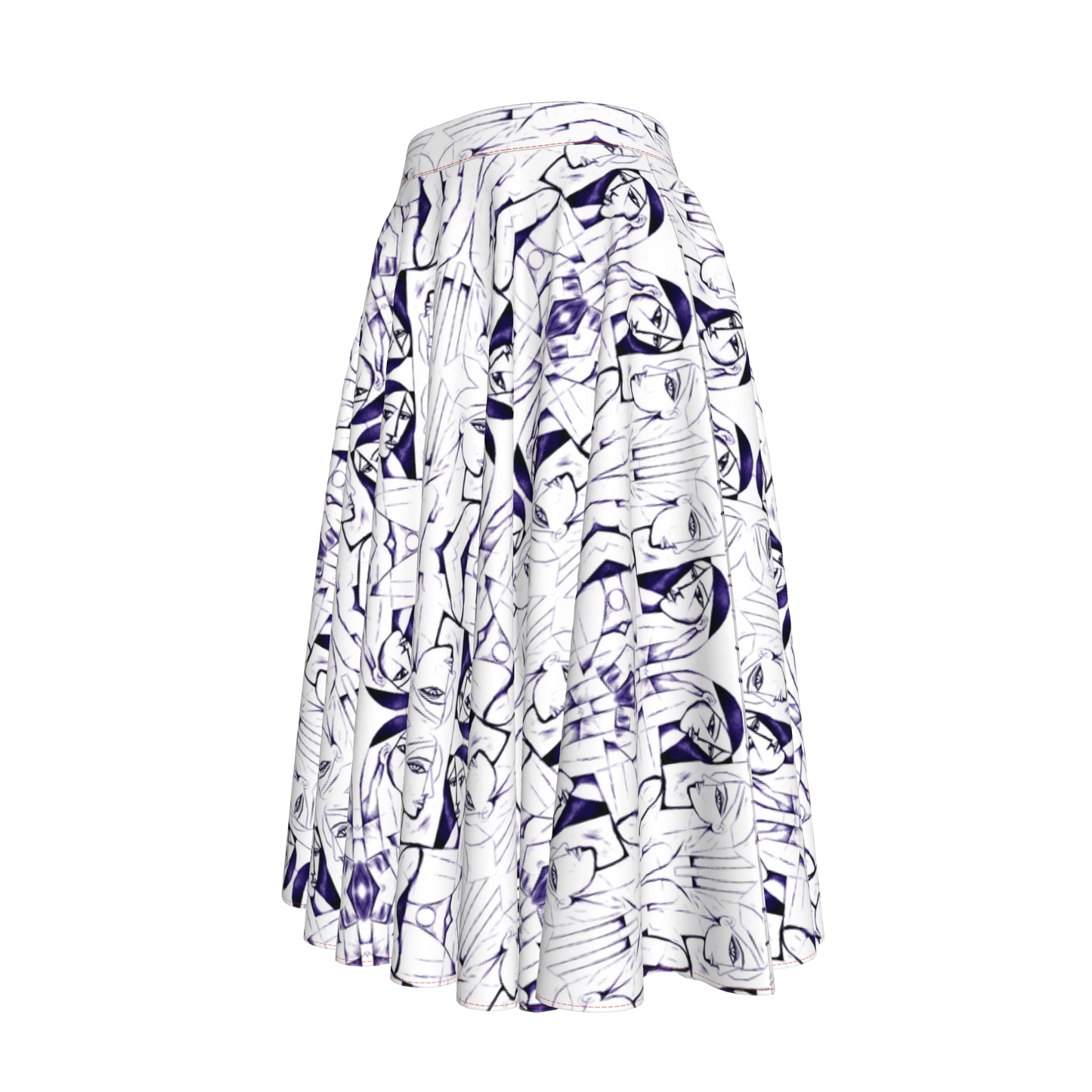 Rona Midi Linen Circle Skirt