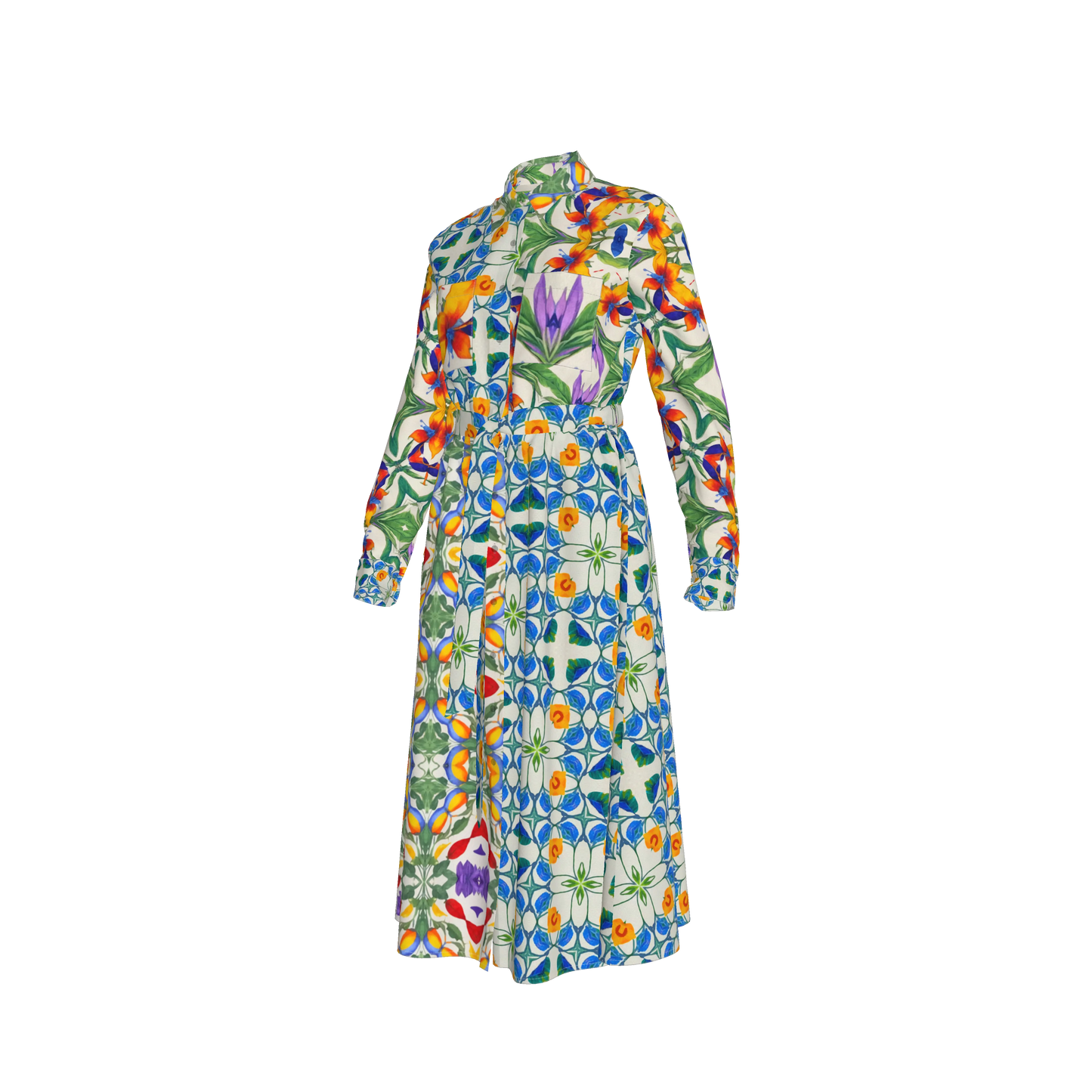 Malaika Belted Linen Shirt Dress