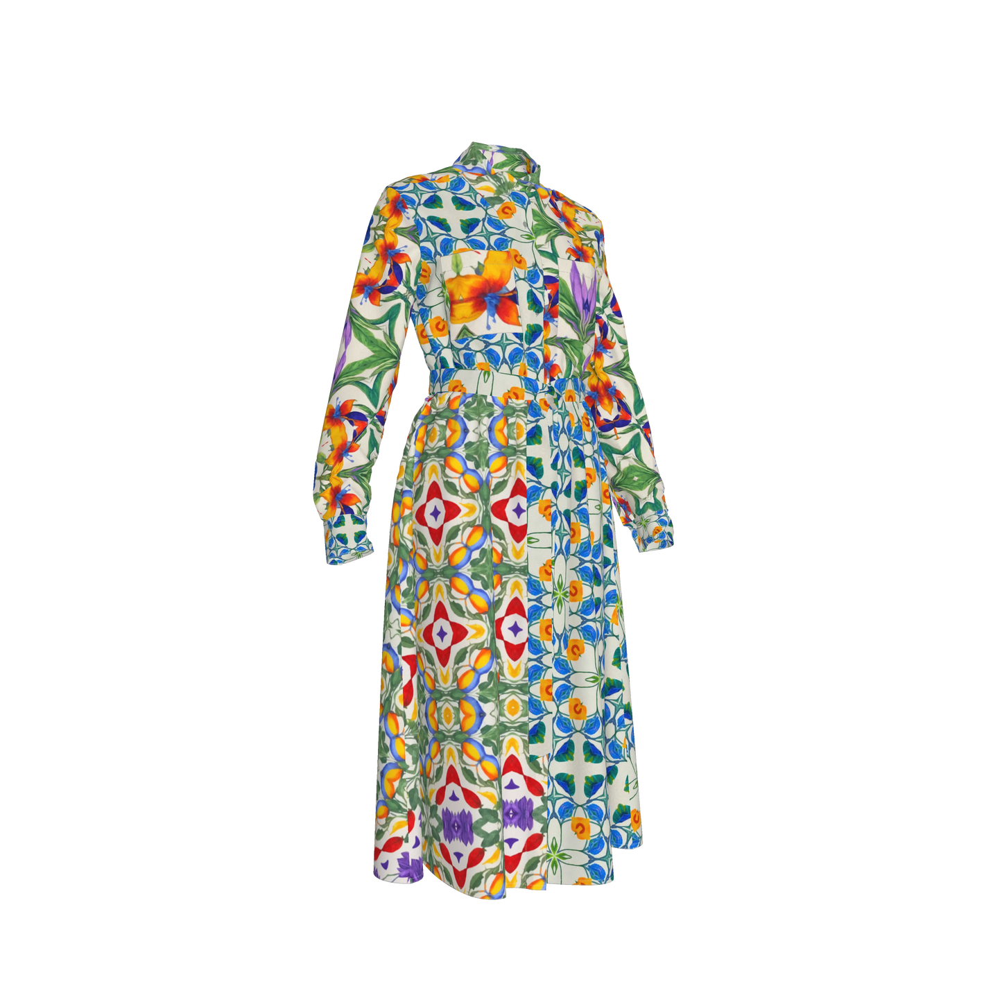 Malaika Belted Linen Shirt Dress