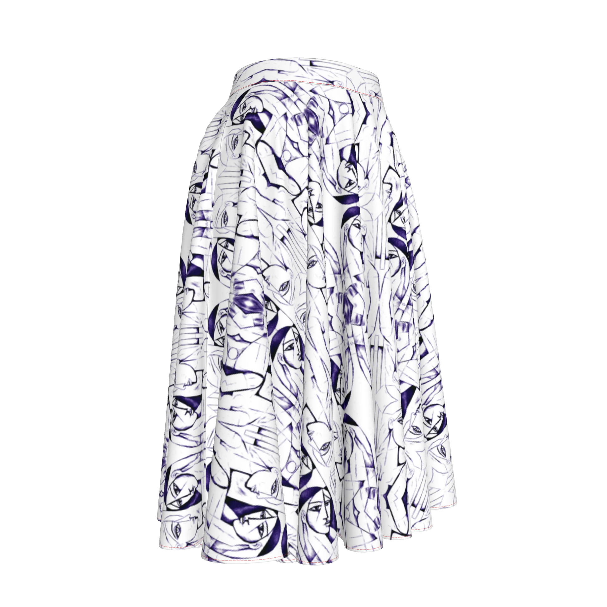 Rona Midi Linen Circle Skirt