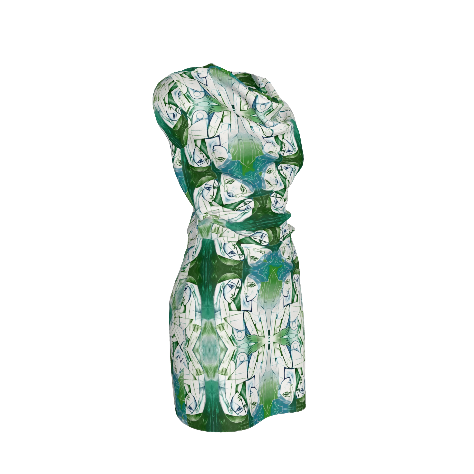 Nala Cowl Neck Silk Mini Dress